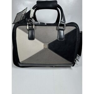 Diane Von Furstenburg Suede Beauty Bag Travel Vacation Makeup Hair Body Care